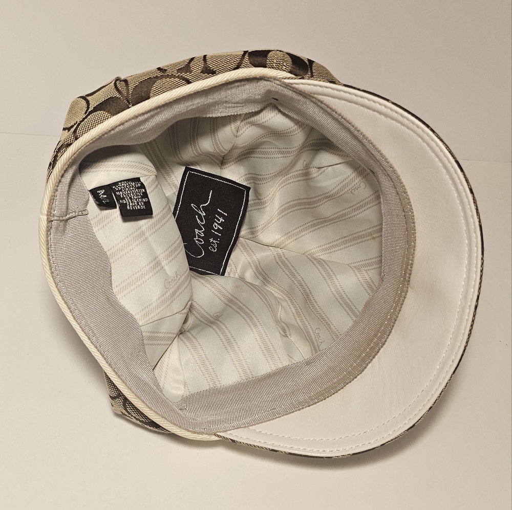 Coach Tan Baker Boy Monogram “C” Hat Women’s - Picture 12 of 12